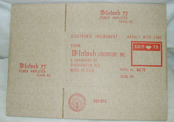 McIntosh Etc. MC75-BOX