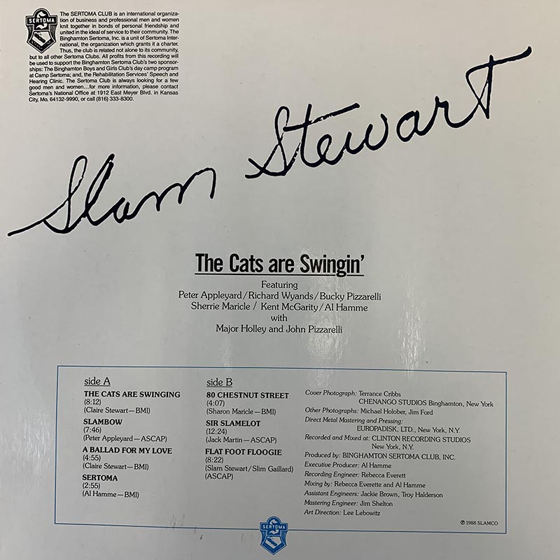 Slam Stewart LP back cover