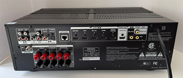 Denon AVR1713 back