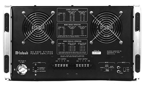 McIntosh MC2500 back